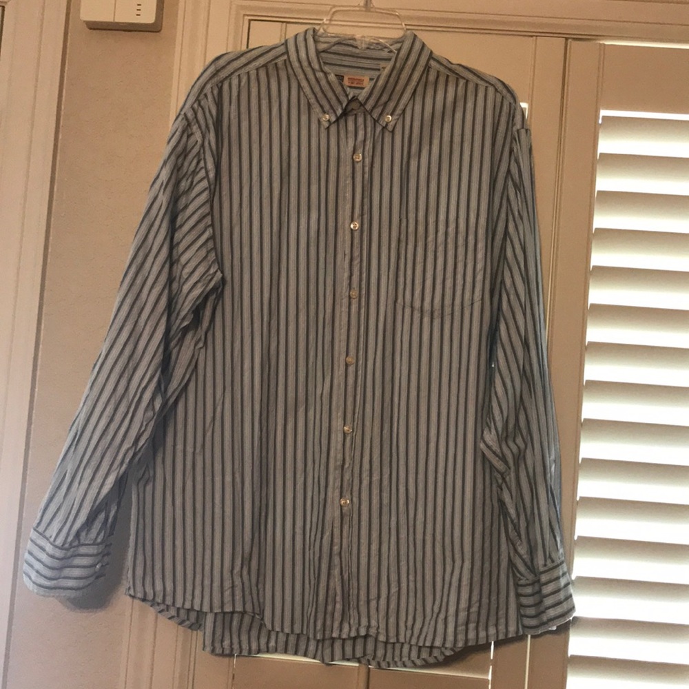 Men’s striped long sleeve button down